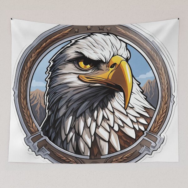 Item preview, Eagle head circle and feathers designed and sold by Salimgor Hangaround Music.