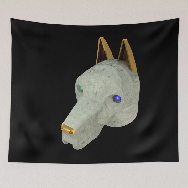 Item preview, Grey Stone Dog Green and Blue Eyes designed and sold by Dog-Planet.