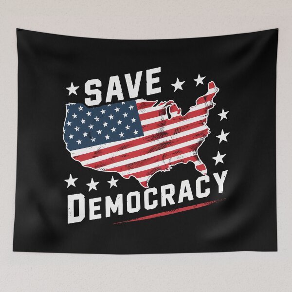 Item preview, Save Democracy - Patriotic American Flag Design Advocating for Democratic Values and Civic Duty designed and sold by FEBRICAST.
