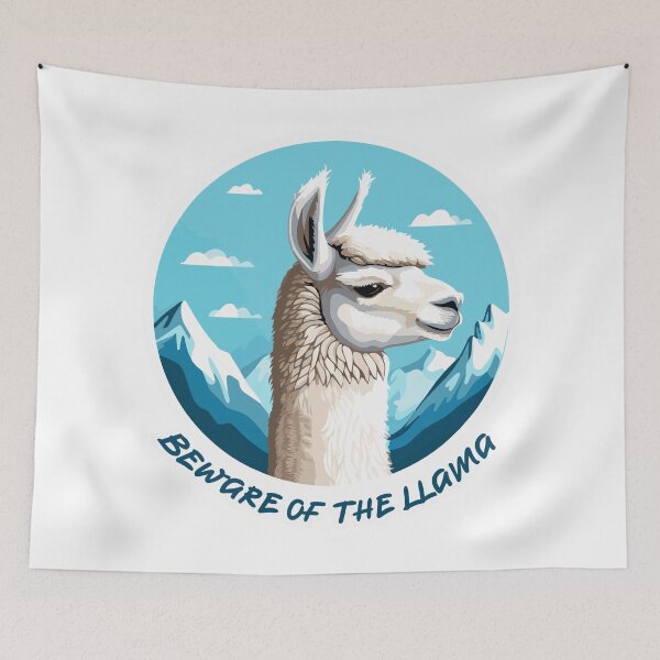 Item preview, Beware of the Llama illustration designed and sold by Jane-Zay.