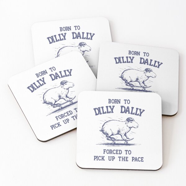 Item preview, Born To Dilly Dally Funny Capybara Retro Vintage Meme Funny Silly Unisex Weirdcore Cute Capybara Gift designed and sold by unsungshop.