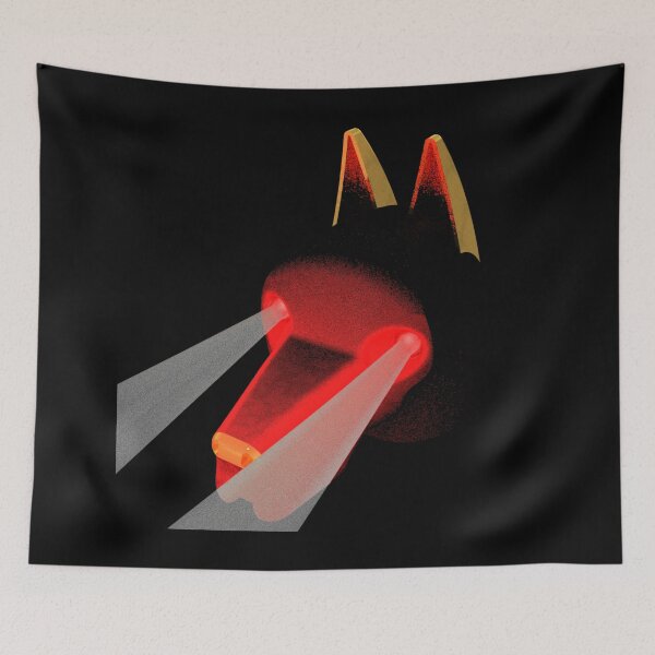 Item preview, Black and Red Dog Flashlight Eyes designed and sold by Dog-Planet.