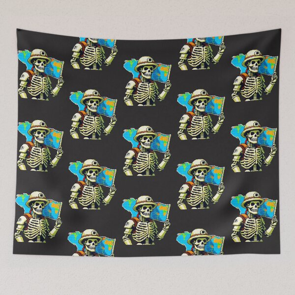 Item preview, Explorer Skeleton: Pith Helmet and Map Adventure designed and sold by Ronny-Owiso.