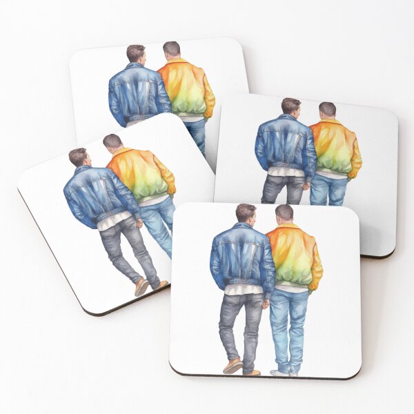 Item preview, LGBT Pride Gay Couple designed and sold by GiraffeCreative.