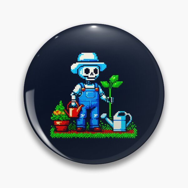 Item preview, Gardener Skeleton: Overalls and Watering Can Fun designed and sold by Ronny-Owiso.