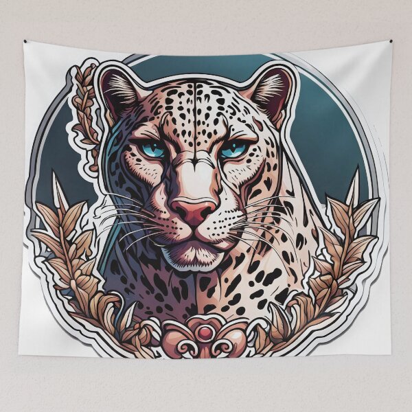 Item preview, Leopard with flowers and ornaments designed and sold by Salimgor Hangaround Music.