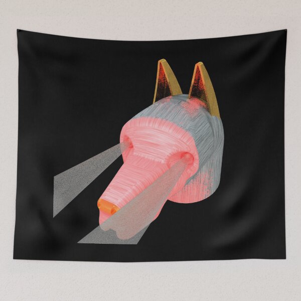 Item preview, Grey and Red Dog Flashlight Eyes designed and sold by Dog-Planet.