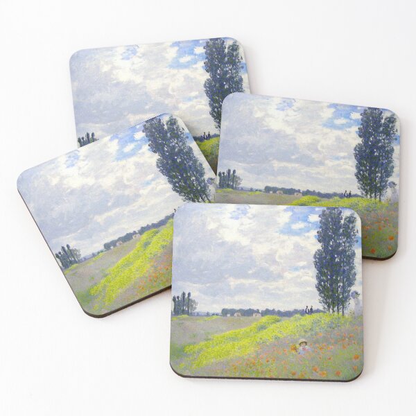 Item preview, Walk in the Meadows at Argenteuil Poppy Field Claude Monet painting designed and sold by ArtUnova.