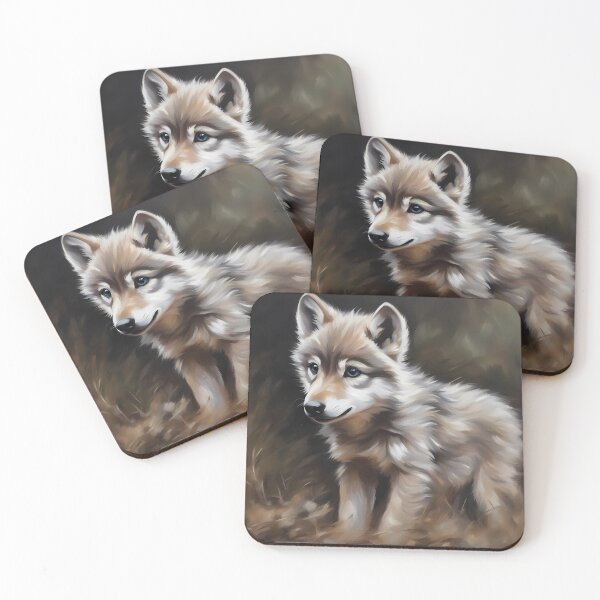 Item preview, Curious Baby Wolf  designed and sold by CalmnessbyChoice.