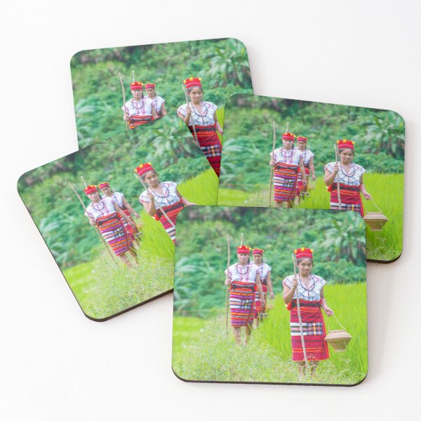 Item preview, Three women in traditional attire walking in field designed and sold by Artessie.