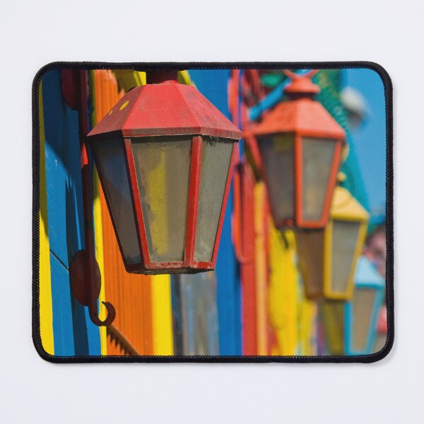 Item preview, Colorful lanterns and vibrant buildings close-up view designed and sold by Artessie.