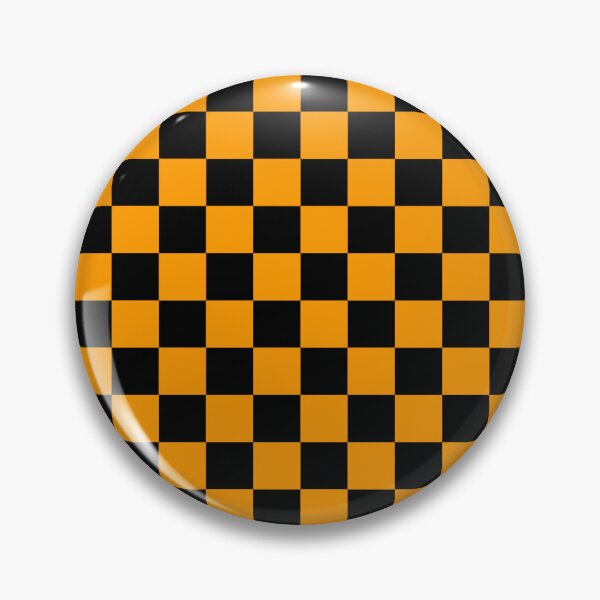 Item preview, Orange Black Checker Pattern Design designed and sold by PatternTitan.