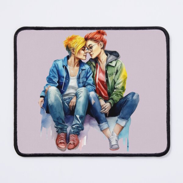 Item preview, LGBT Pride Lesbian Couple designed and sold by GiraffeCreative.