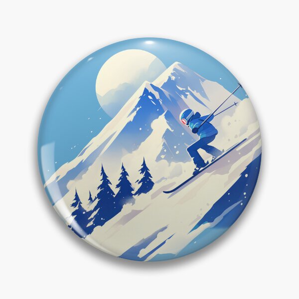 Item preview, Cute Skier on Snowy Mountain designed and sold by Windy-market.