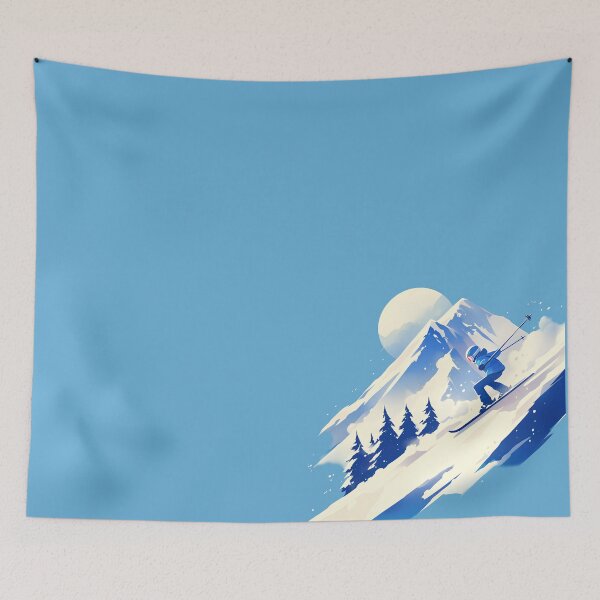 Item preview, Cute Skier on Snowy Mountain designed and sold by Windy-market.