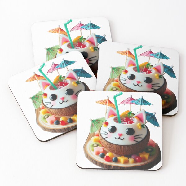 Item preview, Colorful Cat Face Latte designed and sold by Sadia  Jannat.