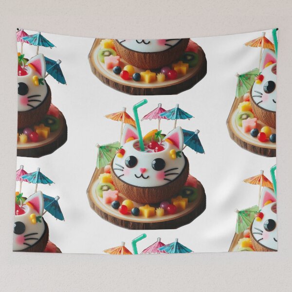 Item preview, Colorful Cat Face Latte designed and sold by Sadia  Jannat.