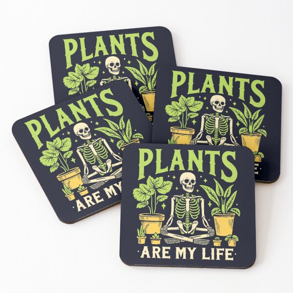 Item preview, Plants Are My Life - Skeleton Edgy and Fun Gardening Humor designed and sold by madtoyman.