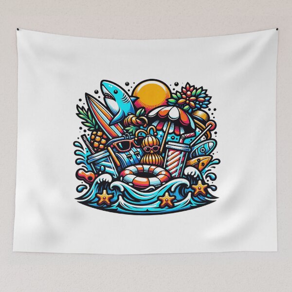 Item preview, Vacation Mode: A Surreal Collage of Unforgettable Experiences designed and sold by 0penvimark.