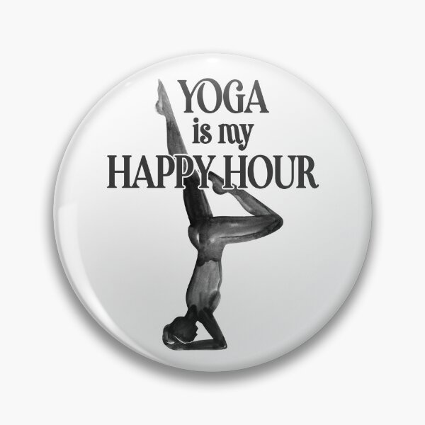 Item preview, Yoga Is My Happy Hour Yoga Pose designed and sold by stylesip.