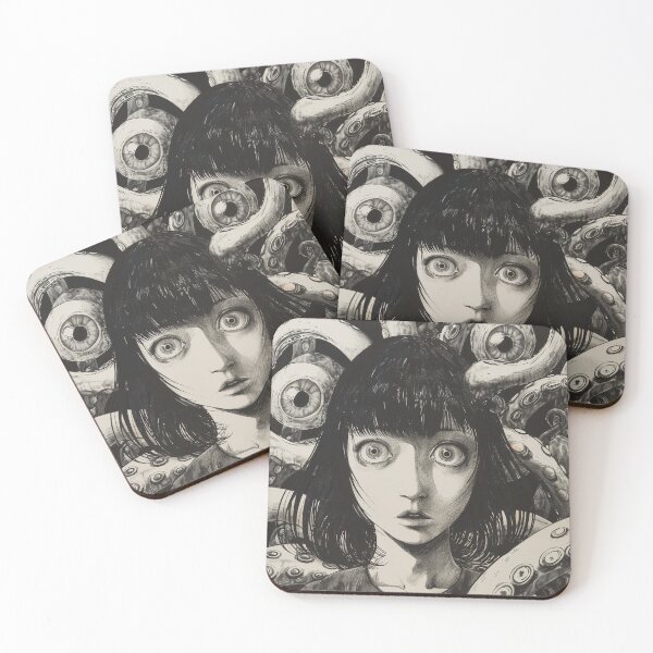 Item preview, cosmic encounter - black and white horror manga anime girl designed and sold by ForsakenFrames.