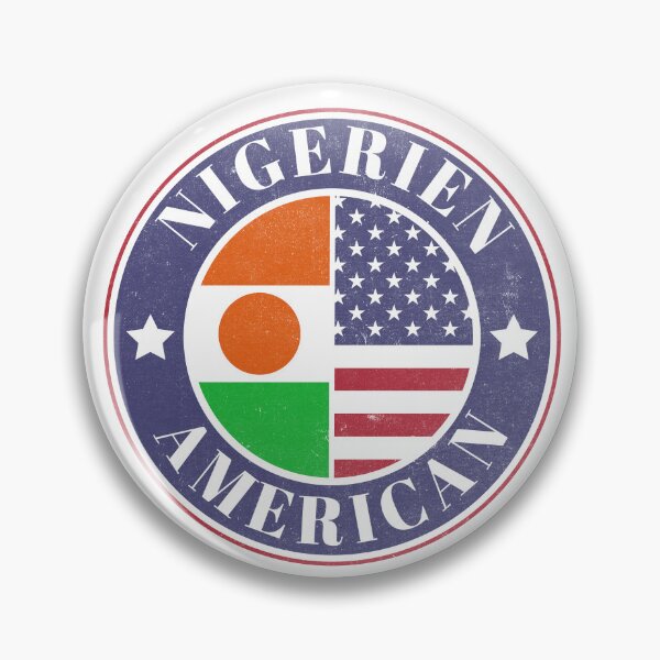 Item preview, Proud Nigerien-American Badge - Niger Flag designed and sold by chrisrivait.