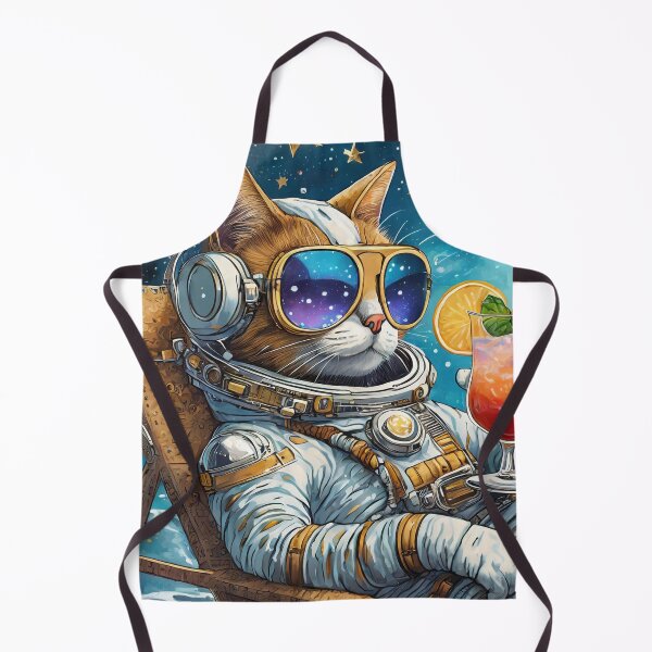 Item preview, cat astronaut drinks a cocktail on the moon designed and sold by m-litomirskaya.