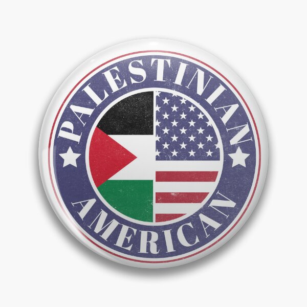Item preview, Proud Palestinian-American Badge - Palestine Flag designed and sold by chrisrivait.
