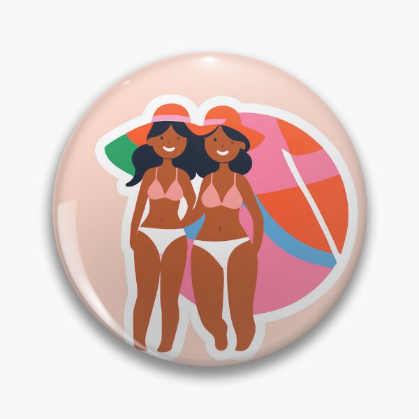 Item preview, Bikini beach girls stickers  designed and sold by coloursforkids.