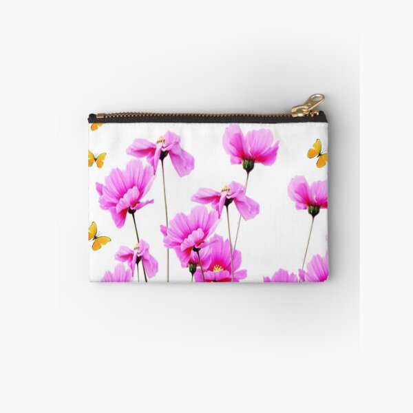 Item preview, FUCHSIA PINK FLOWER & YELLOW BUTTERFLIES designed and sold by sharlesart.