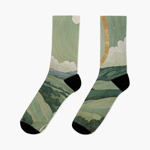 Item preview, Pastel Green Moonlit Hills designed and sold by Lizetteh.