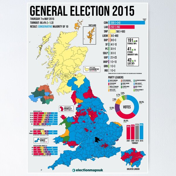 Item preview, 2015 United Kingdom General Election designed and sold by ElectionMapsUK.