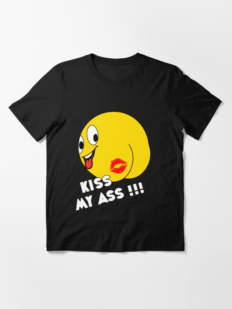 Emoji Kiss My Ass T Shirt For Sale By Catbydesign Redbubble Smile T Shirts Smiley T
