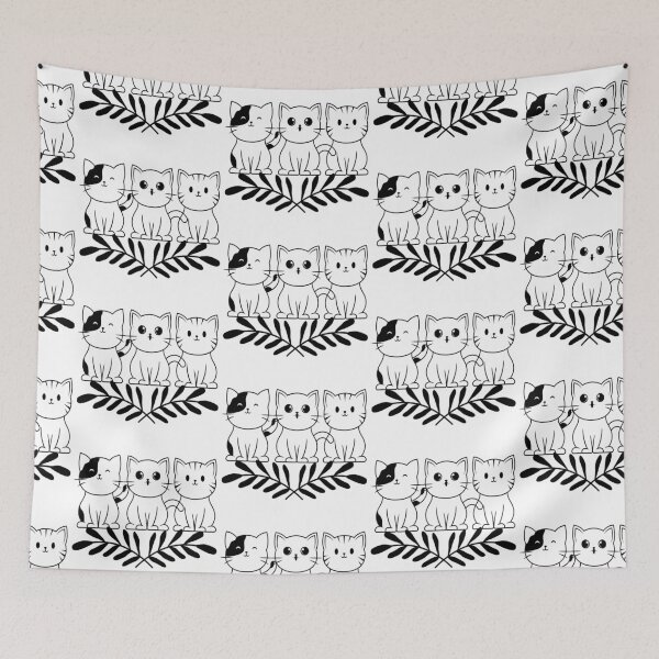 Item preview, Three black and white cats designed and sold by priyankajustine.