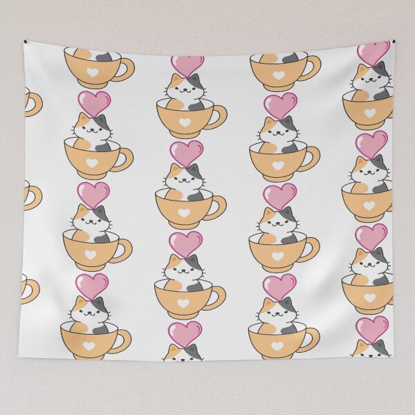 Item preview, Cute cat in a teacup  designed and sold by priyankajustine.