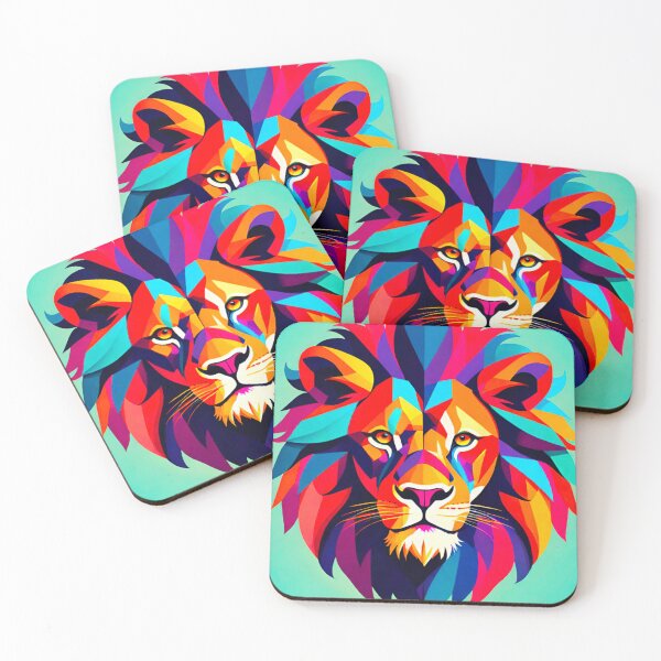 Item preview, Bright and Colorful Lion Artwork designed and sold by GrizzlyCollective.