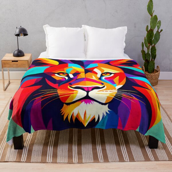 Item preview, Bright and Colorful Lion Artwork designed and sold by GrizzlyCollective.