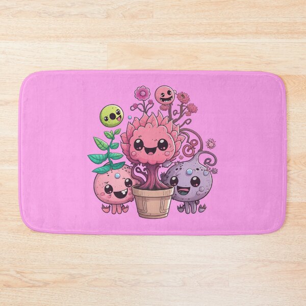 Item preview, Happy Cute Pink Plant Monsters designed and sold by ViviNyks.