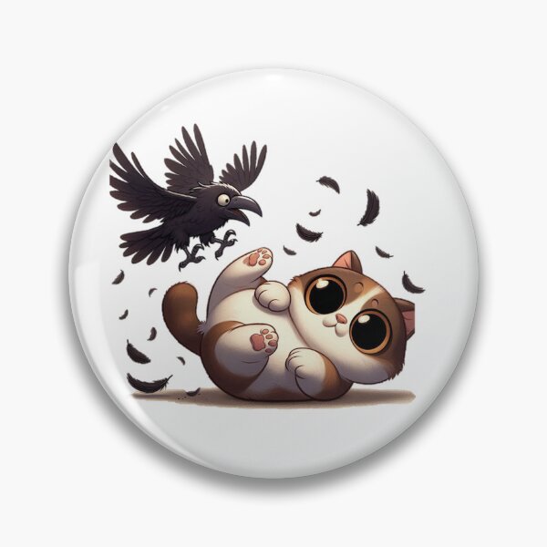 Item preview, A kitten was kicked to the ground by a crow. designed and sold by liugr-dl.