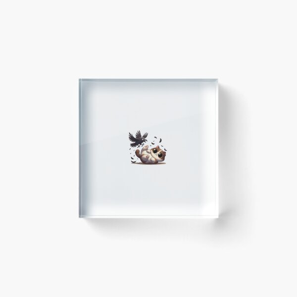 Item preview, A kitten was kicked to the ground by a crow. designed and sold by liugr-dl.