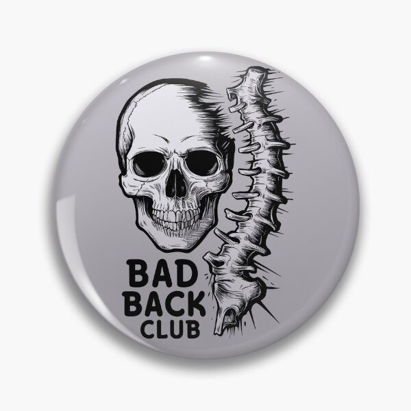 Item preview, Bad Back Club Skull and Spine Gothic and Fun  designed and sold by madtoyman.