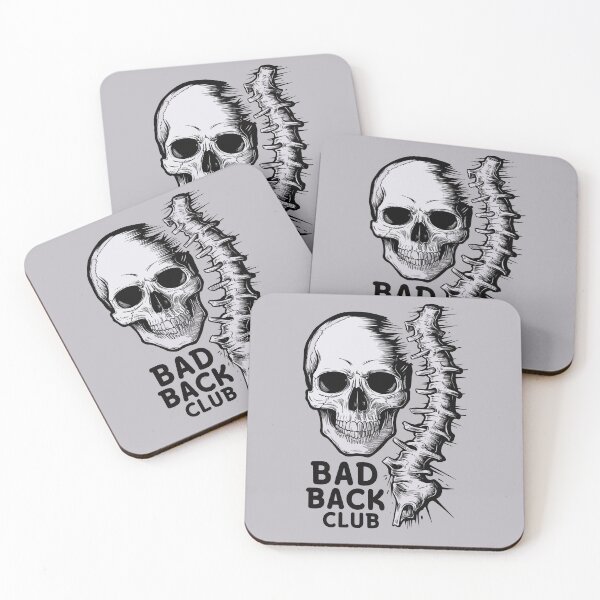 Item preview, Bad Back Club Skull and Spine Gothic and Fun  designed and sold by madtoyman.