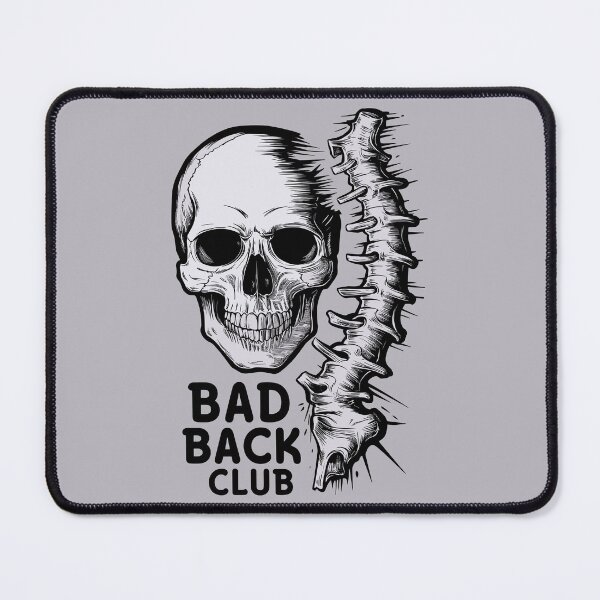 Item preview, Bad Back Club Skull and Spine Gothic and Fun designed and sold by madtoyman.