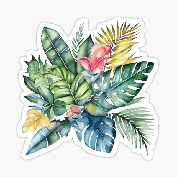 Item preview, Jungle pastel watercolor designed and sold by Spherica.