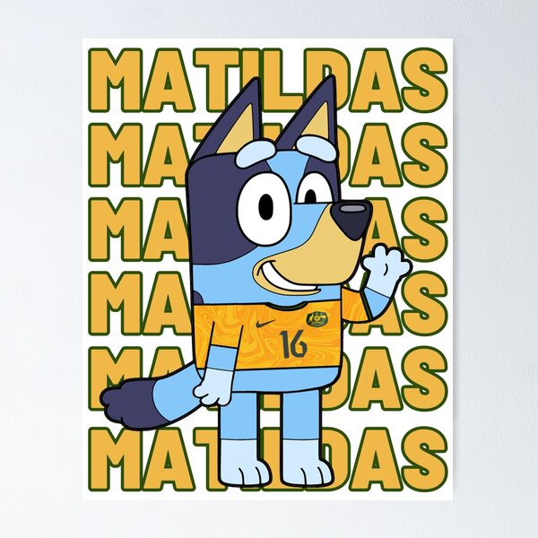 Item preview, Blue waving dog, Womens World Cup Football designed and sold by rasotude.