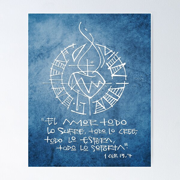 Item preview, Religious phrase in spanish, illustration designed and sold by Bernardo Ramonfaur.