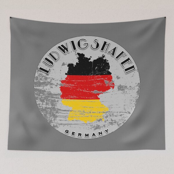Item preview, Ludwigshafen Germany Flag Worn  designed and sold by World Designs.