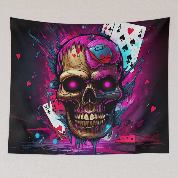 Item preview, “Strange Vision: Screaming Realistic Poker Card” designed and sold by Art-Vortex-fr.