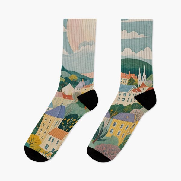 Item preview, Springtime Reverie: Pastel European Cityscape designed and sold by Lizetteh.
