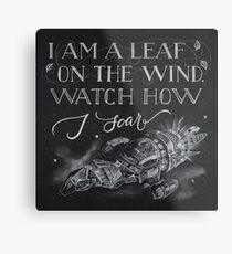 Lienzo metálico Hoja de Firefly en el viento